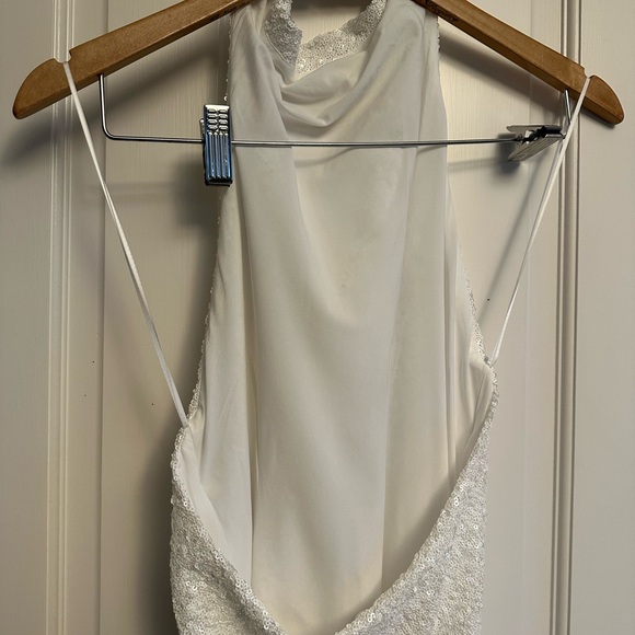 REVOLVE Amanda Uprichard Samba Gown in White Sequin - Picture 7 of 14